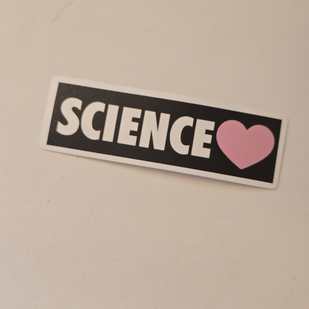 10/$10  Science Love Decor Sticker - Black and Pink